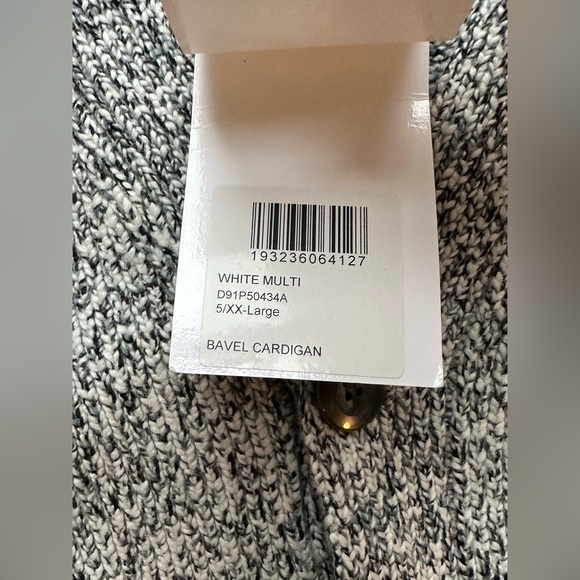 John Elliott Bavel Cardigan Sweater Gray White Multi Sz 5 | XXL - Picture 6 of 6